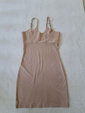 Warner's Beige Nude Shaping Slip Dress